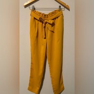 DENIMLAB Ankle High Rise Pants yellow mustard Women’s Size S/ New Without Tag